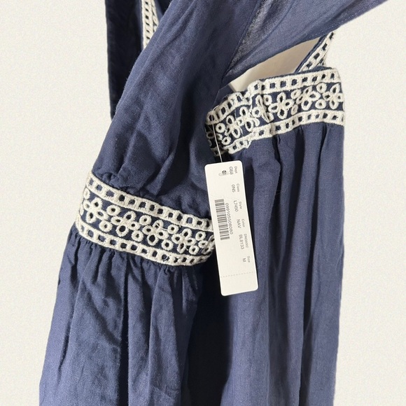 J. Crew Ruffle Deep V-Neck Beach Dress - Picture 9 of 9